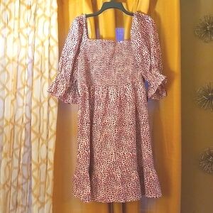 Eloquii Vibrant Pink and Black Dress